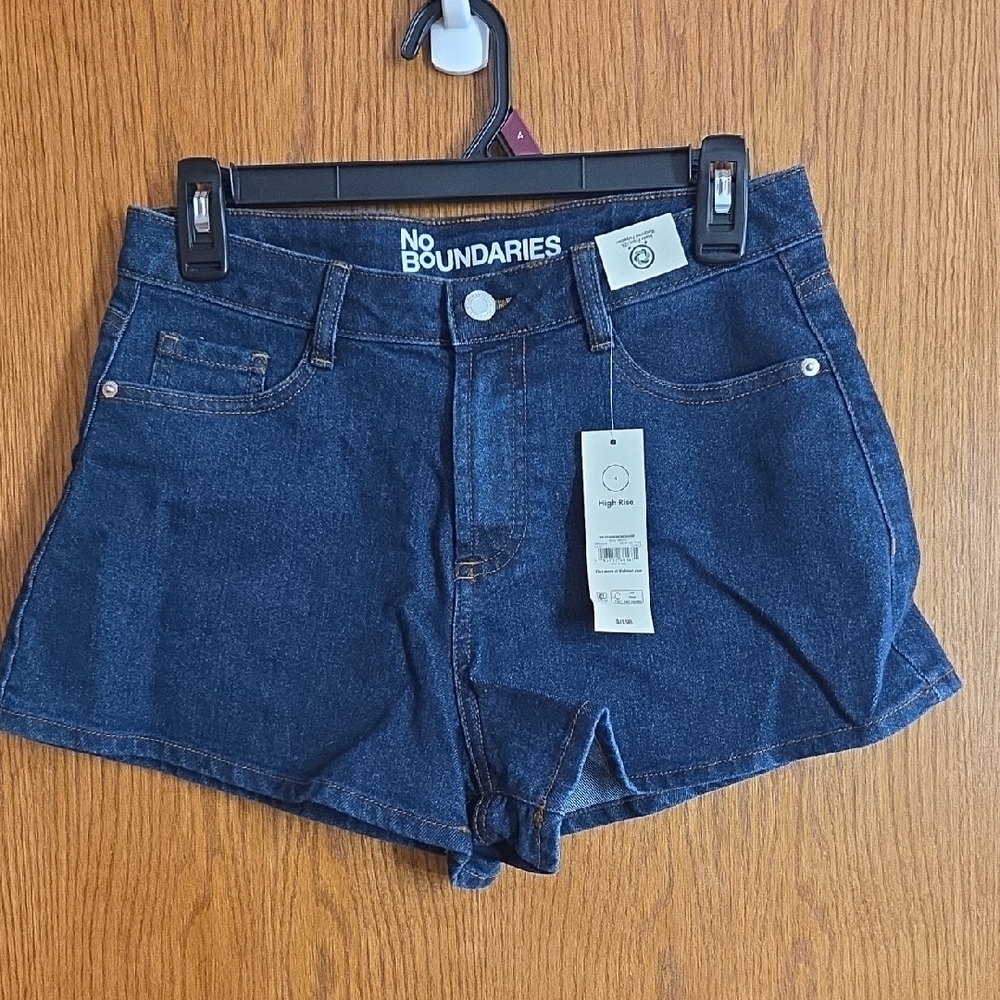 No Boundaries Dark Blue Jean Shorts